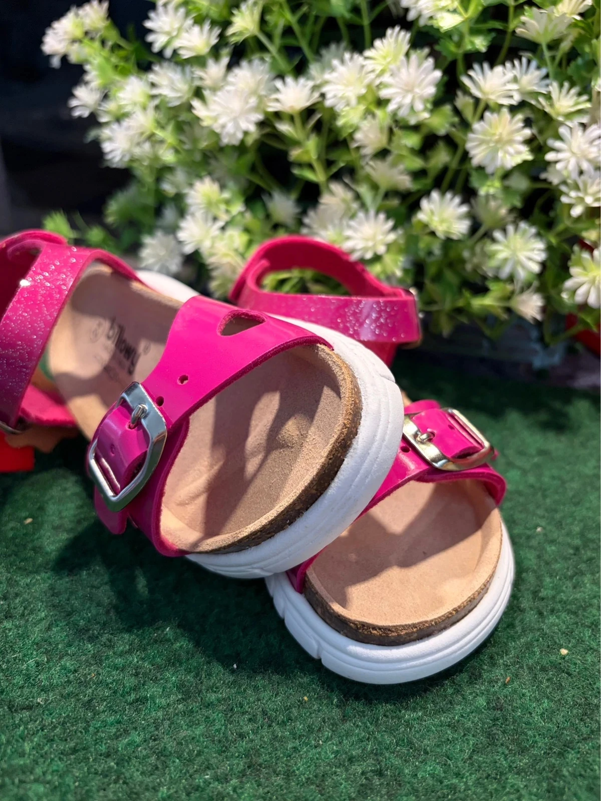 par de sandalias Billowy rosa barbie con lentejuelas - talla 24! 🌸 – photo 5